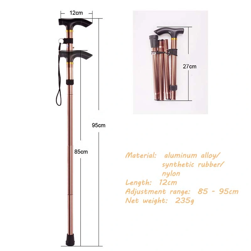 2-Section Easy Locking Light Aluminum Alloy Trekking Sticks Hiking Nordic Walking Pole