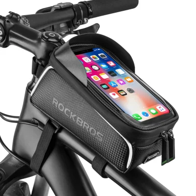 Vélo Téléphone Avant Cadre Sac Vélo Sac Étanche Vélo Téléphone Montage Top Tube Téléphone Cas Titulaire Accessoires Vélo Pochette Compatible Téléphone Moins de 6.5 pouces