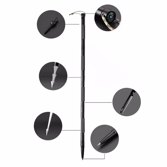 Bâton de marche portable Alpinisme Outdoor Multipurpose Trekking Pole Wyz19465